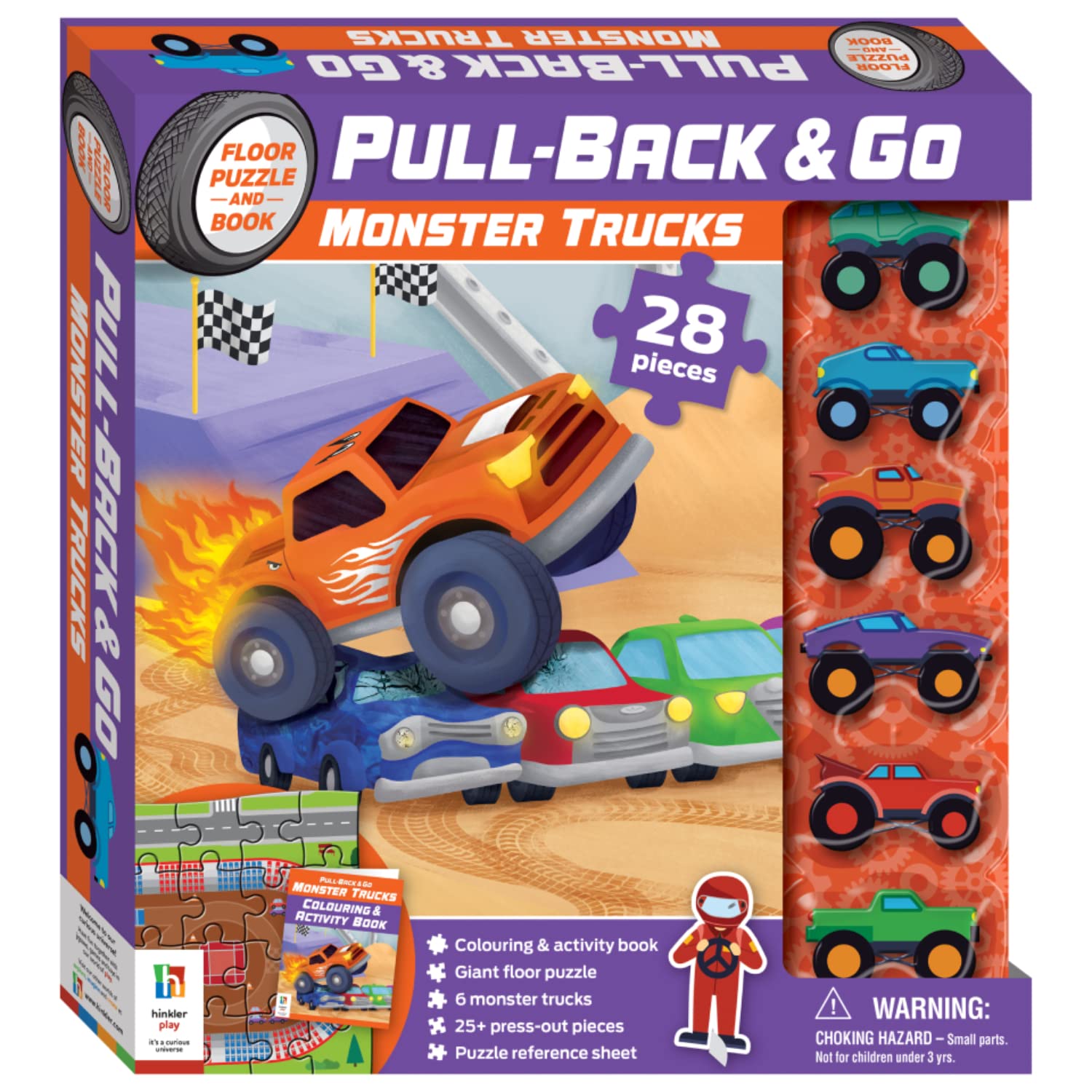 Curious UniversePull-back-and-go Kit: Monster Trucks