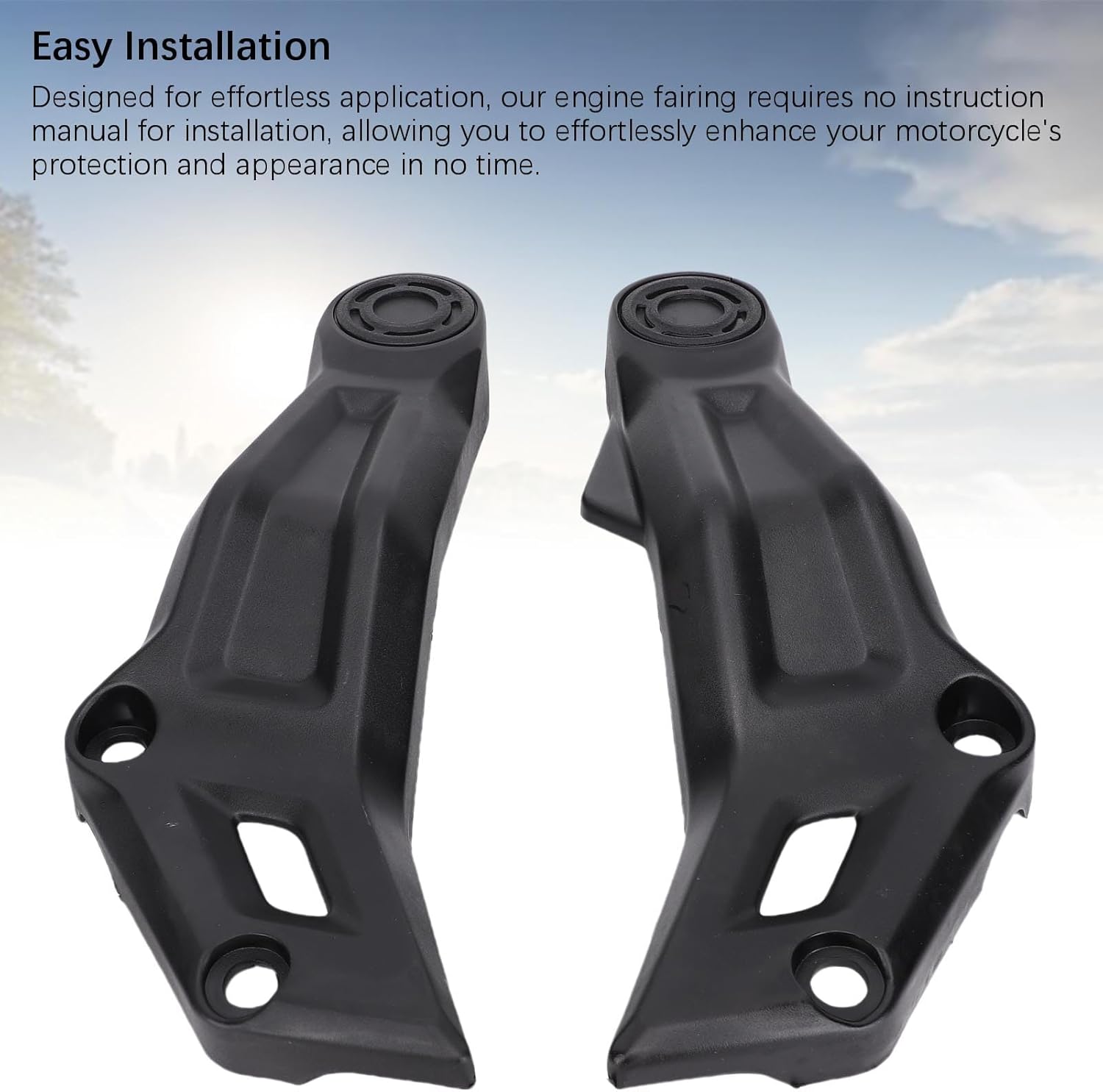 Frame Guard Cover, ABS Engine Fairing Protection for MT07 FZ07 2021 2022 2023, with Side Panel Fairing for Compact Look (Black)