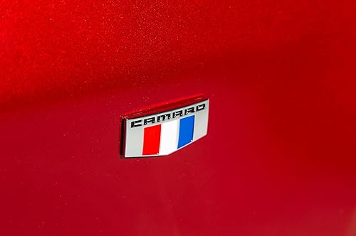 Miniatura 10 de 2 emblemas OEM Camaro M insignia delantera derecha izquierda guardabarros 3D para Camaro Ss Rs Zl1 negro mate rojo