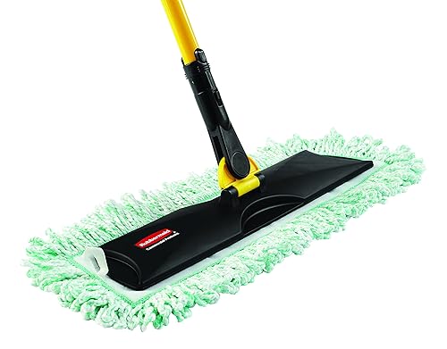 Miniatura 3 de Rubbermaid Commercial FGQ42400GR00 Almohadilla de mopa de microfibra para polvo, salón, seca, de un solo lado, 24 in, color verde, 24", Verde, 1