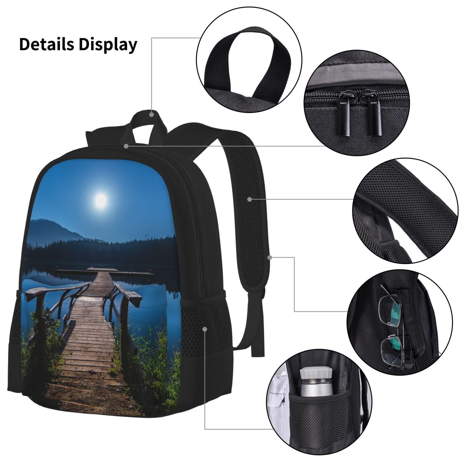 Set di 3 zaini scozzesi gialli, grigi e neri, borsa a tracolla regolabile con astuccio portapranzo