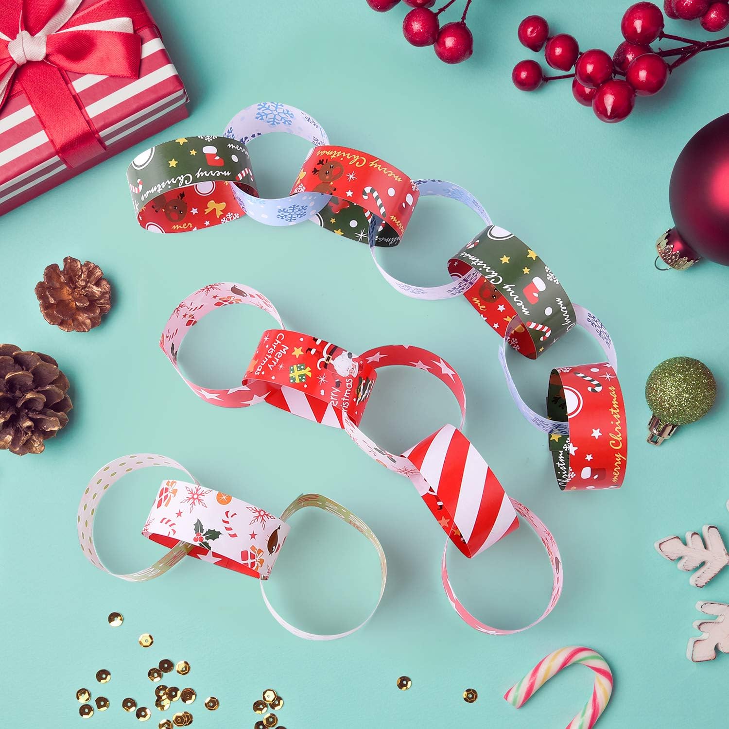 300 Pcs Merry Christmas Paper Chains for Festive Philippines Ubuy