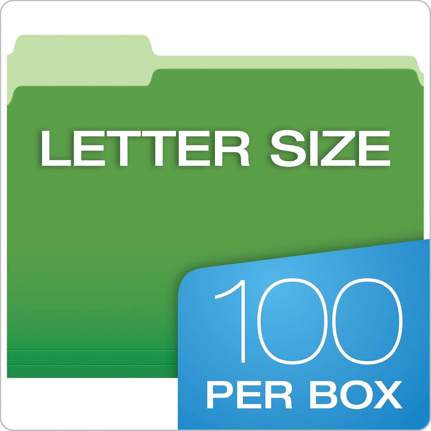 Pendaflex CutLess File Folders, Letter Size, 1/3 Cut, Assorted Colors, 100 per Box (48440) : Hanging File Folders : Office Products