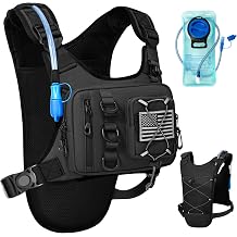 Outdoor Hydration Vest for Running &amp; Hiking, Lightweight Breathable Water Backpack with 2.0L Bladder, Bounce-Free Chest Pack for Marathon, Cycling, Trekking for Men and Women