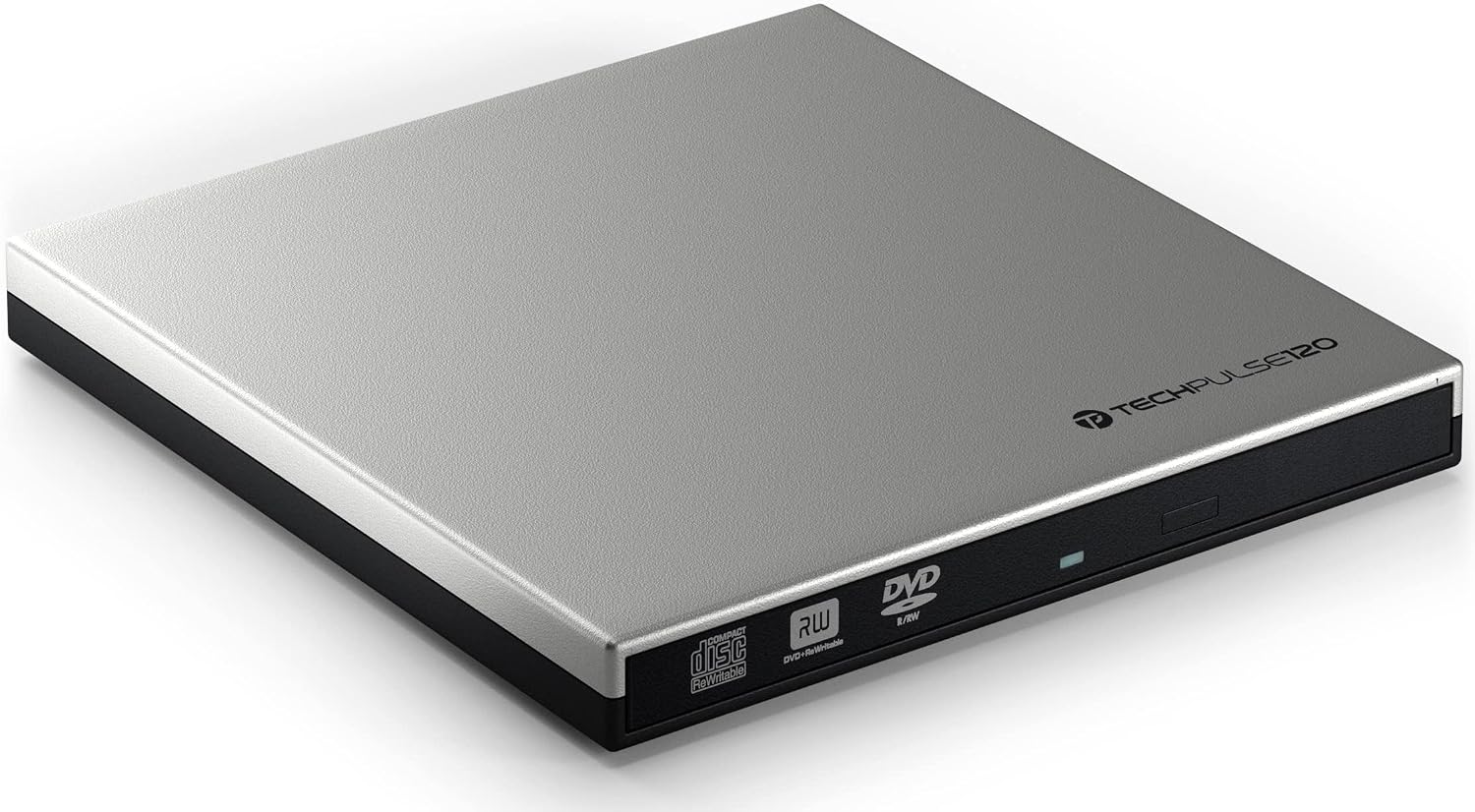 techPulse120 USB 3.0 External DVD Burner CD Burner Superdrive Portable Rome Drive DVDRW CDRW Slim for Computer PC Notebook Ultrabook Netbook Laptop Windows Mac OS Apple iMAC MacBook Pro Air