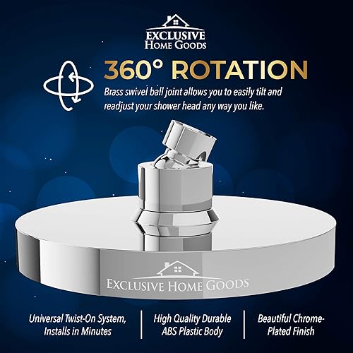 Miniatura 5 de Cabezal de regadera de lujo de lluvia - Jets de regadera de alta presión, cabezal de ducha de lluvia con boquillas de silicona que no se tapan (1.8