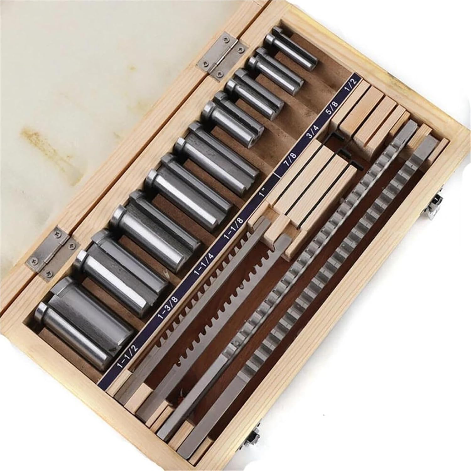 Keyway Cutting Tool Keyway Broach 18pcs HSS 4mm 5mm 6mm 8mm Broaches 12-28 Cutting Broaching Bushings Tool Kit for CNC Cutting Machine Too