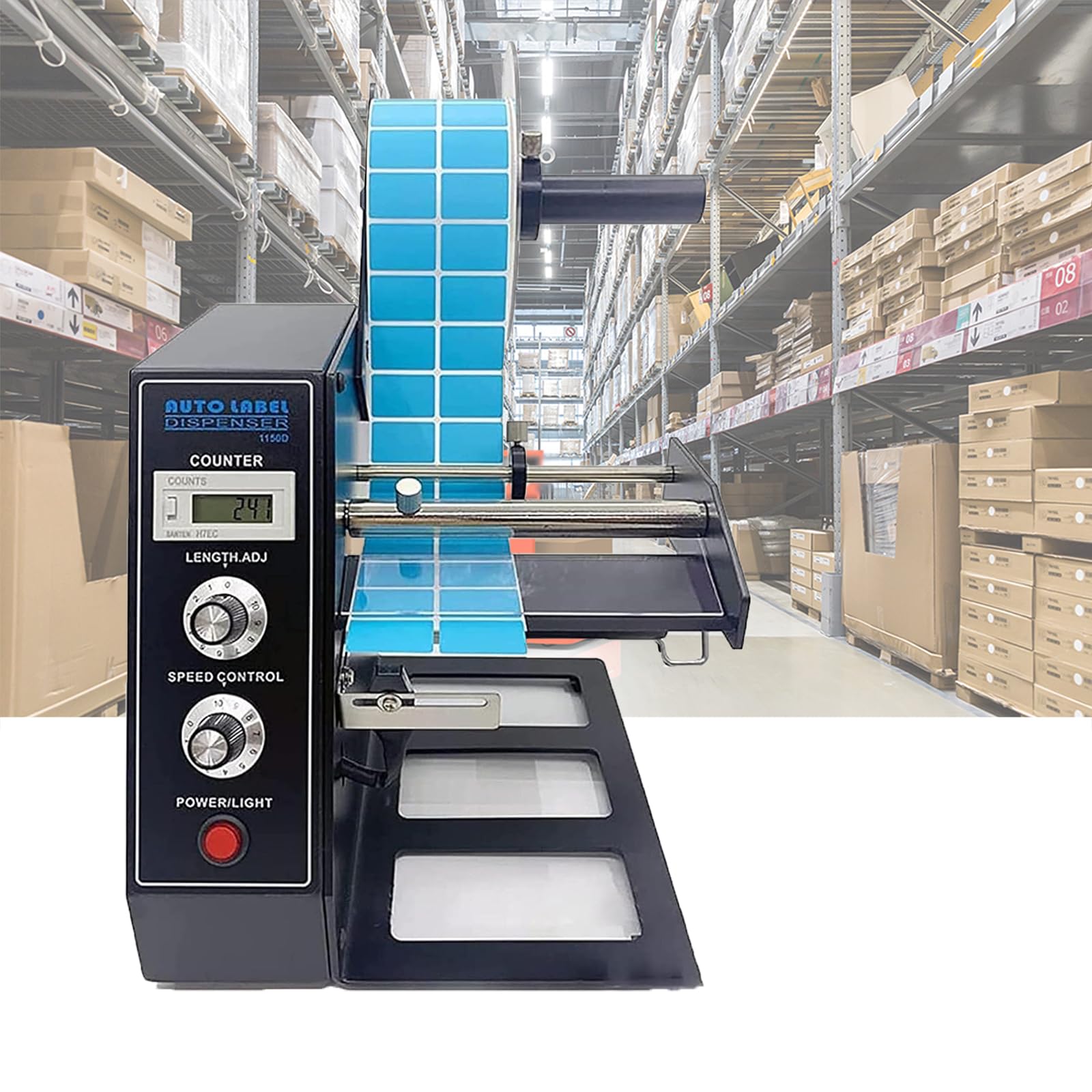 Macchina Separatrice per Etichette, Distributore Automatico di Etichette con Display Digitale, Controllo della velocità 1-8 M/min, per Lavorazione Alimentare, Logistica E Vendite