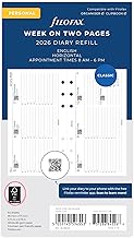 Filofax Personal horizontal week on two pages with appointments English 2026 diary 26-68420