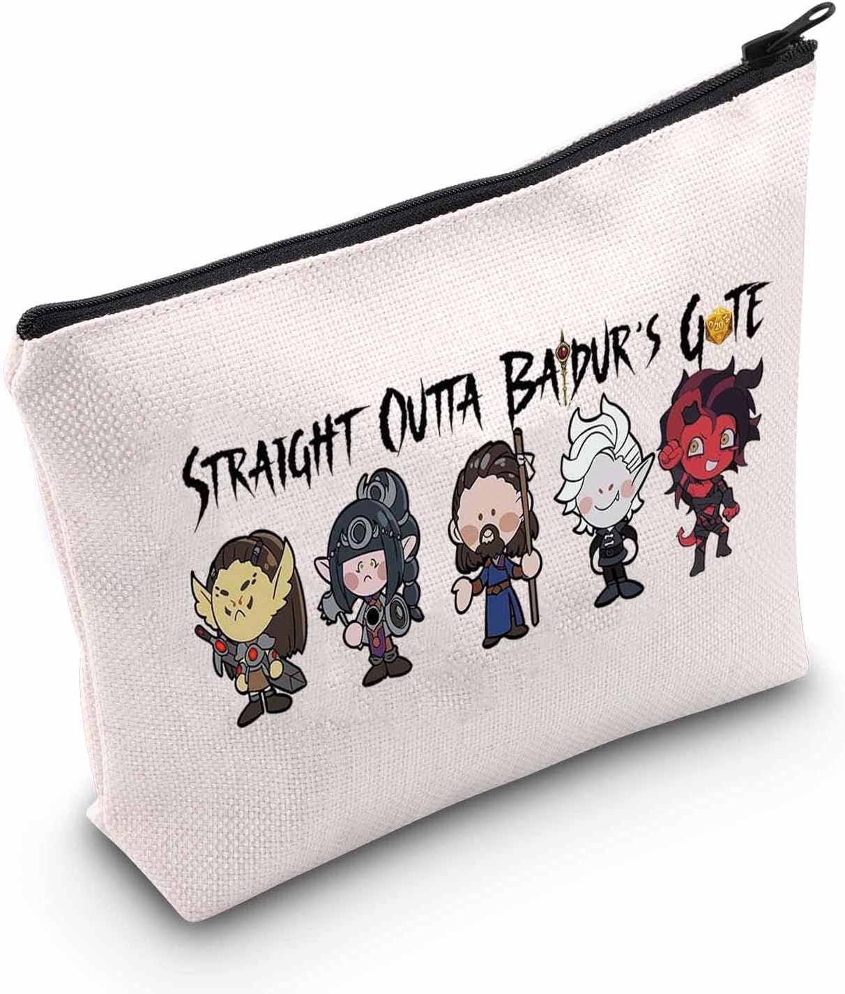 WCGXKO Novelty Gamer Gift Straight Outta Game Zipper Pouch Makeup Bag for Gamer