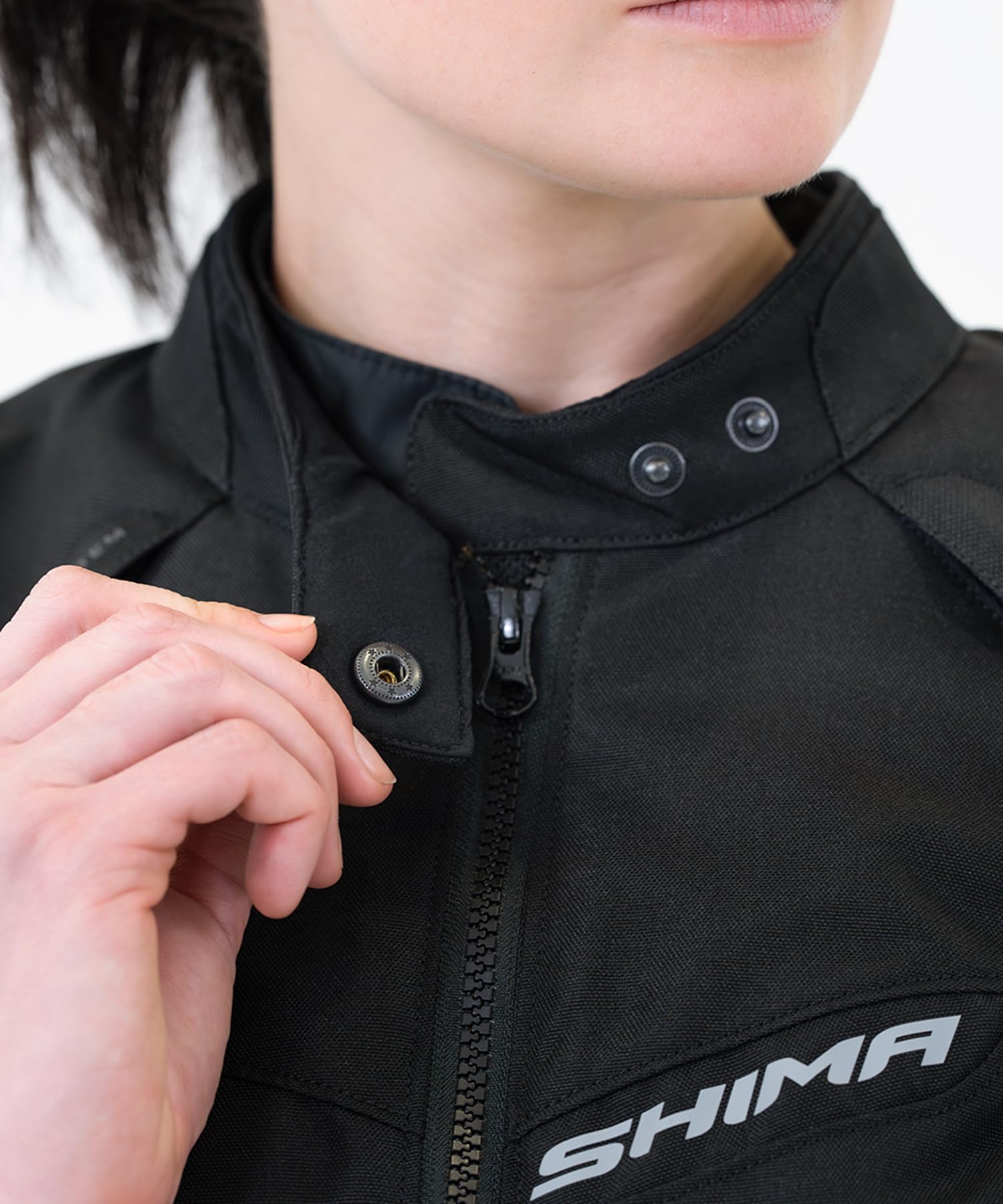 SHIMA RUSH Veste Moto Femme Homologué AIRFORCE Dorsale Blouson Armure Protecion Vestes Imperméable Textile Vetement Hiver Ete Touring Motos Aventure équipements (Femmes, Veste Regular, Rose, XL) | Ventilation optimisée
