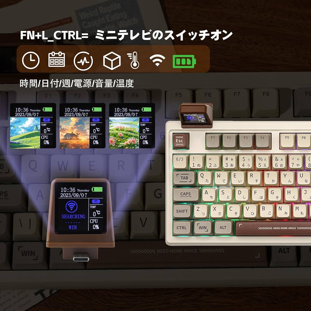 Amazon | 日本語配列 EPOMAKER RT100ワイヤレスメカニカル