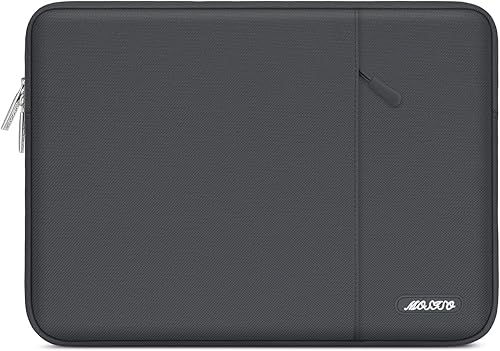 Miniatura 55 de MOSISO Funda vertical de poliéster con bolsillo para laptop de 15, 15.6 y 16 pulgadas, para computadora MacBook Pro 16 M4, M3, M2 y M1, HP, Acer