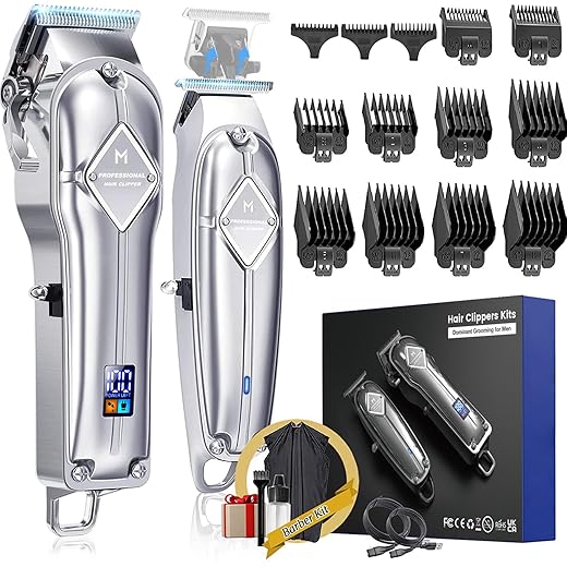 Limural Hair Clippers for Men + Cordless Close Cutting T-Blade Trimmer Kit, Professional Hair Cutting Kit Beard Trimmer Barbers Men Women Kids Clipper Set Cordless & Corded Rechargeable Grooming Kit