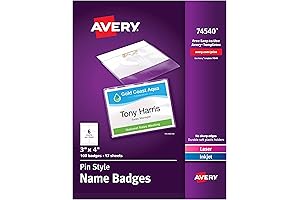 Customizable 3" x 4" Name Badge Holders with Pins