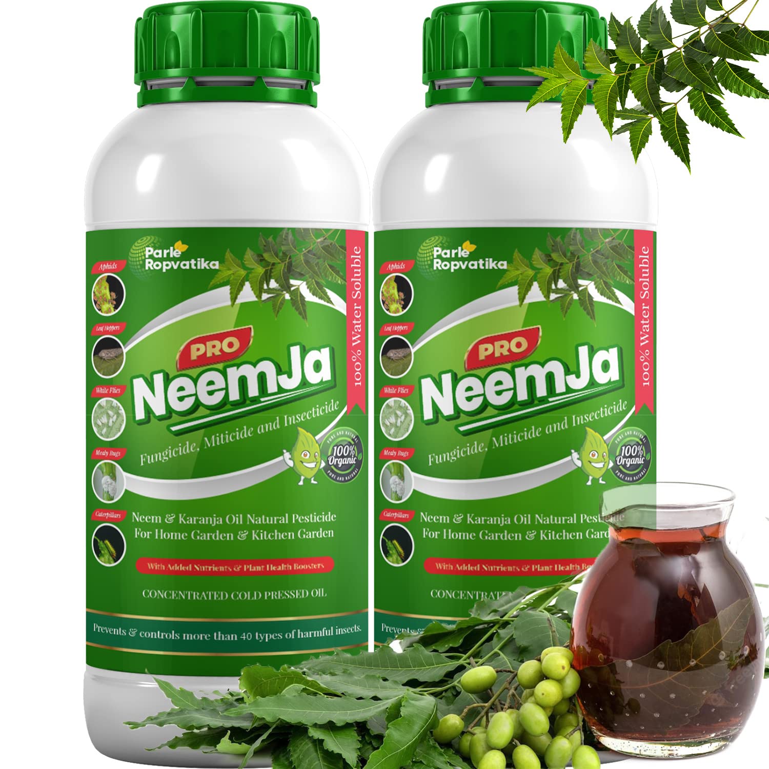 See full amazon price history chart for NeemJa PRO - Neem Oil & Karanja Oil PRO Mix (100ml-Pack 2) 100% Water Soluble for Plants Insects Spray Pesticide for Plants Home Garden Organic pest Control, for Insecticide Spray NeemJa PRO - Neem Oil & Karanja Oil PRO Mix (100ml-Pack 2) 100% Water Soluble for Plants Insects Spray Pesticide for Plants Home Garden Organic pest Control, for Insecticide Spray (B0BHLFB26Q) Amazon Price History, Amazon Price Tracker