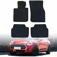 Priprilod Car Floor Mats Full Set Fit for Mini Cooper F55 F56 F57 2014 2015 2016 2017 2018 2019 2020 2021 2022 2023 2024 | Waterproof,All-Weather Protect | All Black Floor Liner Car Accessories