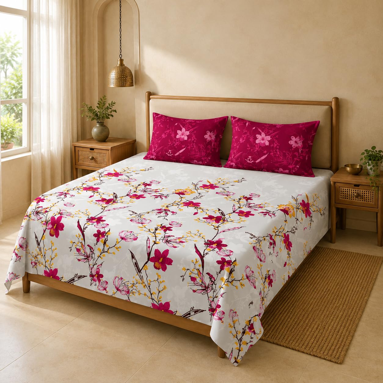 Dreamscape Blue Cotton King Bedsheet Set - FREE SHIPPING -14 Dreamscape Blue Cotton King Bedsheet Set - FREE SHIPPING -14