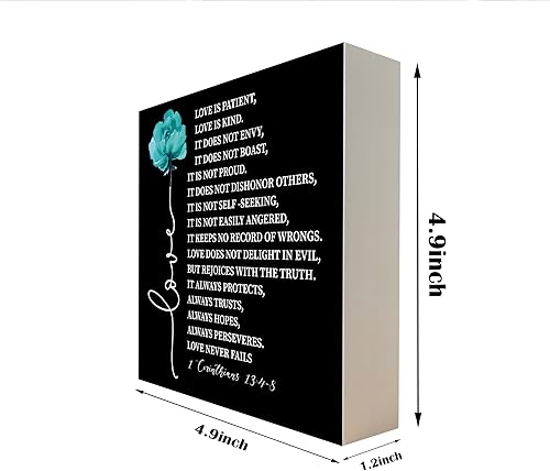 Miniatura 107 de Letreros de madera cristiana, versículo bíblico, filipenses 4:13 – I Can Do All Things Through Christ Who Strengthens Me, decoración de mesa