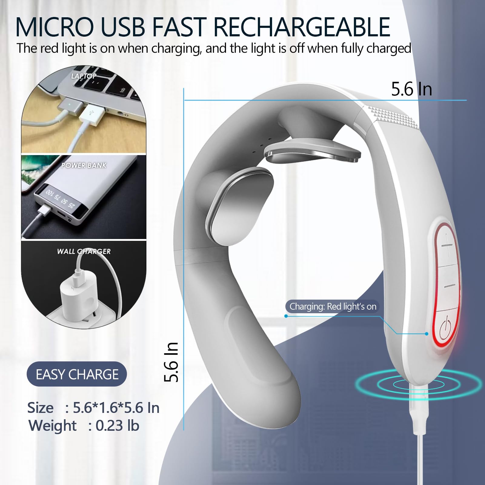 How to charge a neck massager step by step