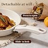 23-Piece Induction Saucepan Set Non-Stick Cookware with Removable Handle Oven Safe & Suitable for All Hob Types Pot Set Ideal for Home Camping (Cream)
