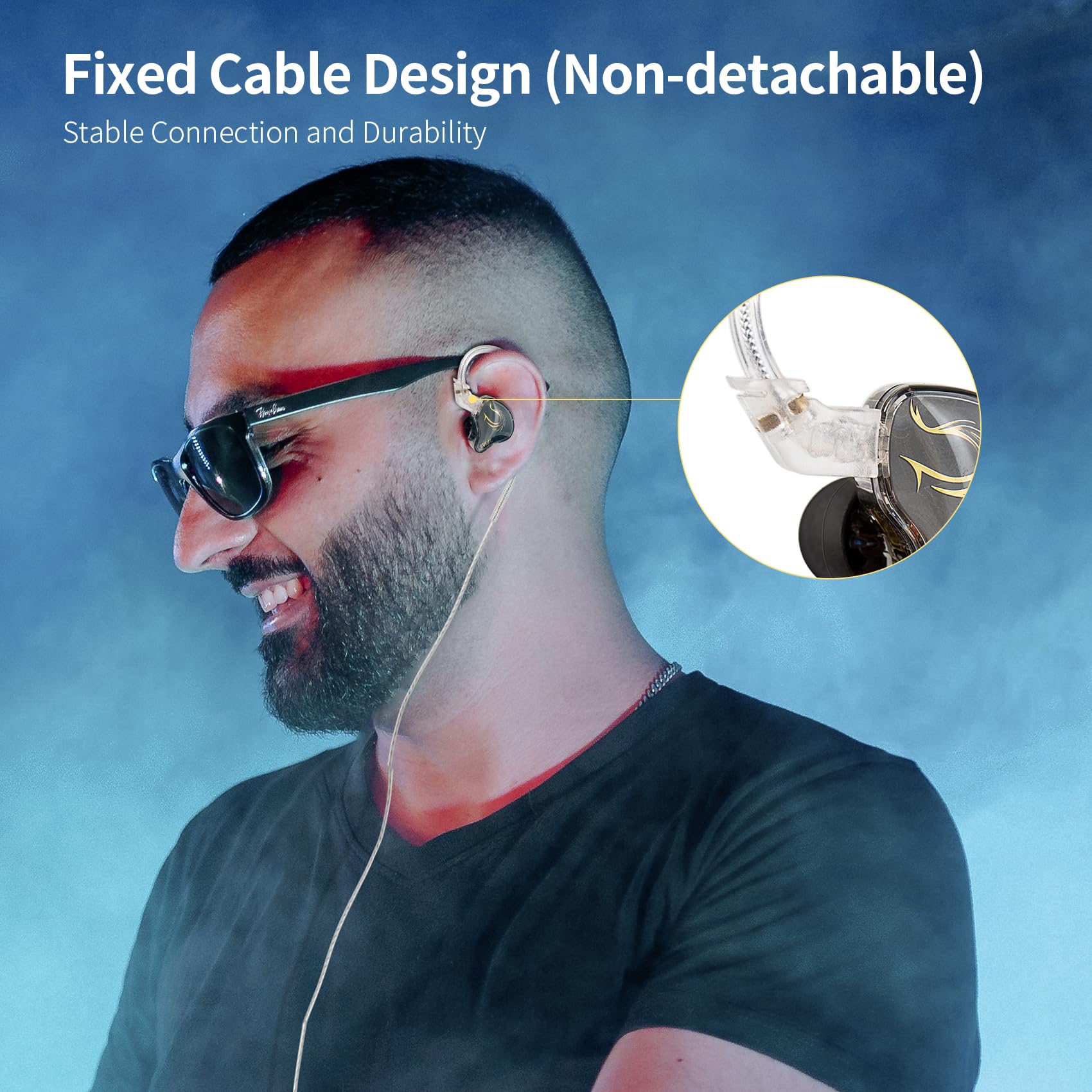 keephifi KBEAR Phoenix IEM, auricolari cablati USB C, doppio foglio di alluminio, doppio magnete DD da 10mm, cuffie DJ con diaframma in PET, monitor in-ear con bassi profondi per il gaming con
