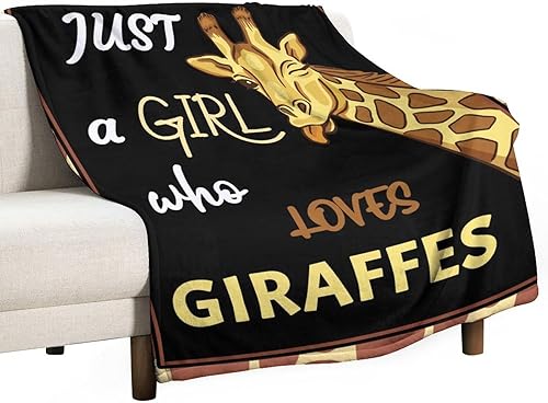 Miniatura 2 de Manta de jirafa para regalar  Manta de 40 x 50 pulgadas para adultos y niños, mantas negras de felpa suave para sofá, sofá