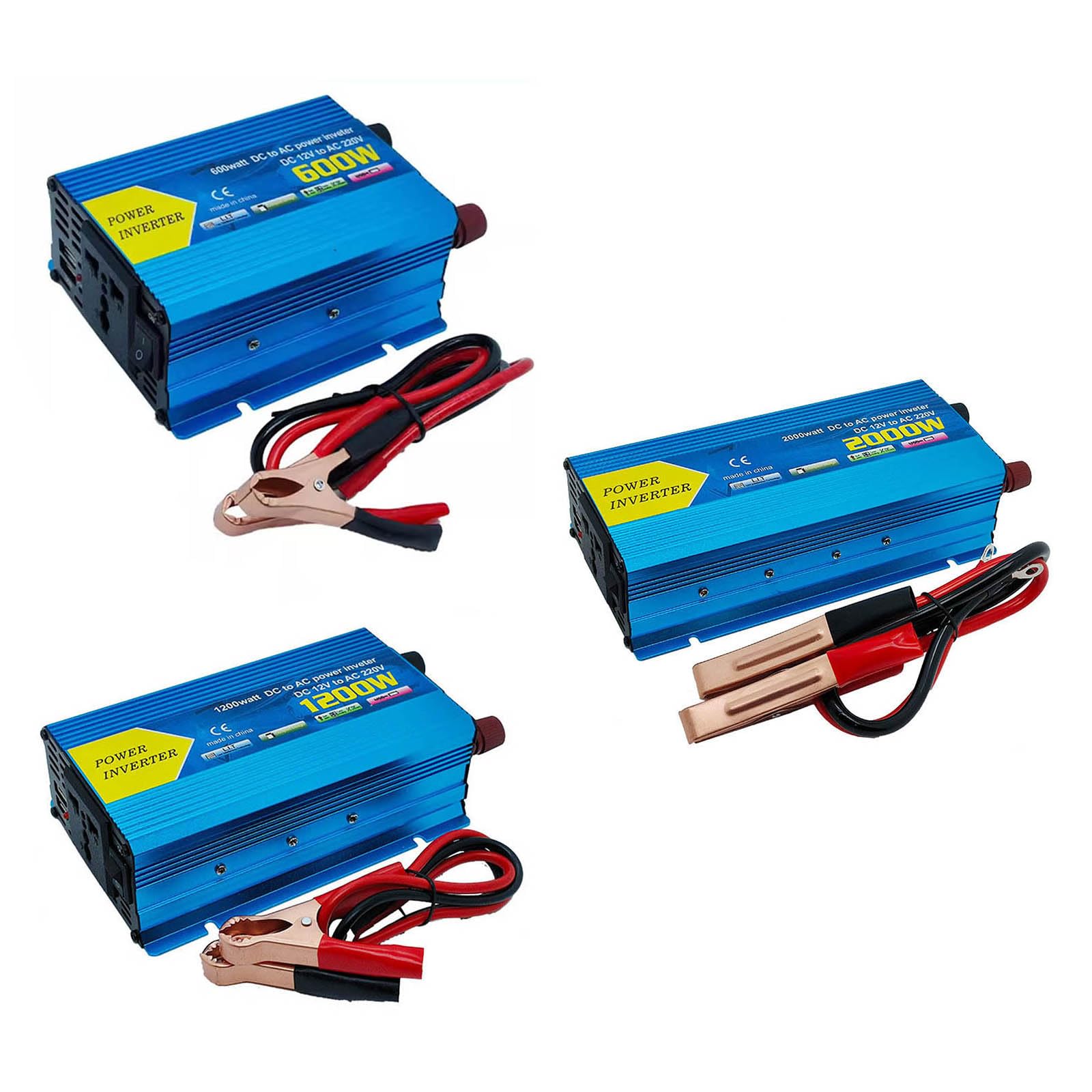 Invertitori di potenza ad onde sinusoidali modificati efficienti da 12 V CC a 110 V 220 V, conversione ad alta energia per un'uscita stabile in campeggio, viaggi e inverter di potenza
