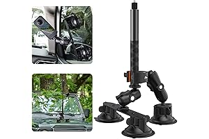 Potente Cámara 360° Para Carro Con Brazos De Selfie Y Rotación De 360°