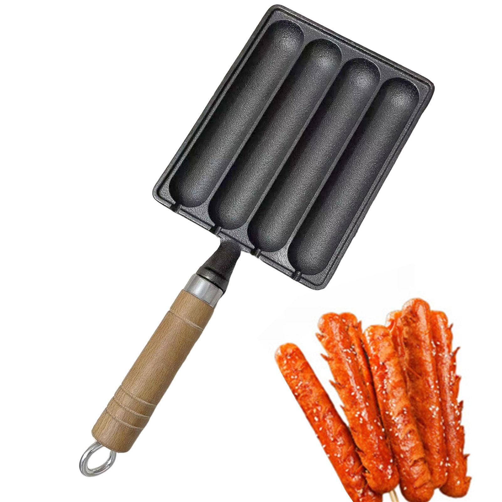 Poêle à saucisse en fonte pour réussir vos barbecues au charbon de bois