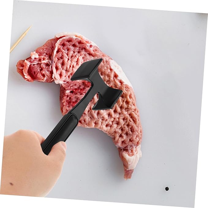 Martillo ablandador de carne doble cara de acero inoxidable color negro miniatura 6