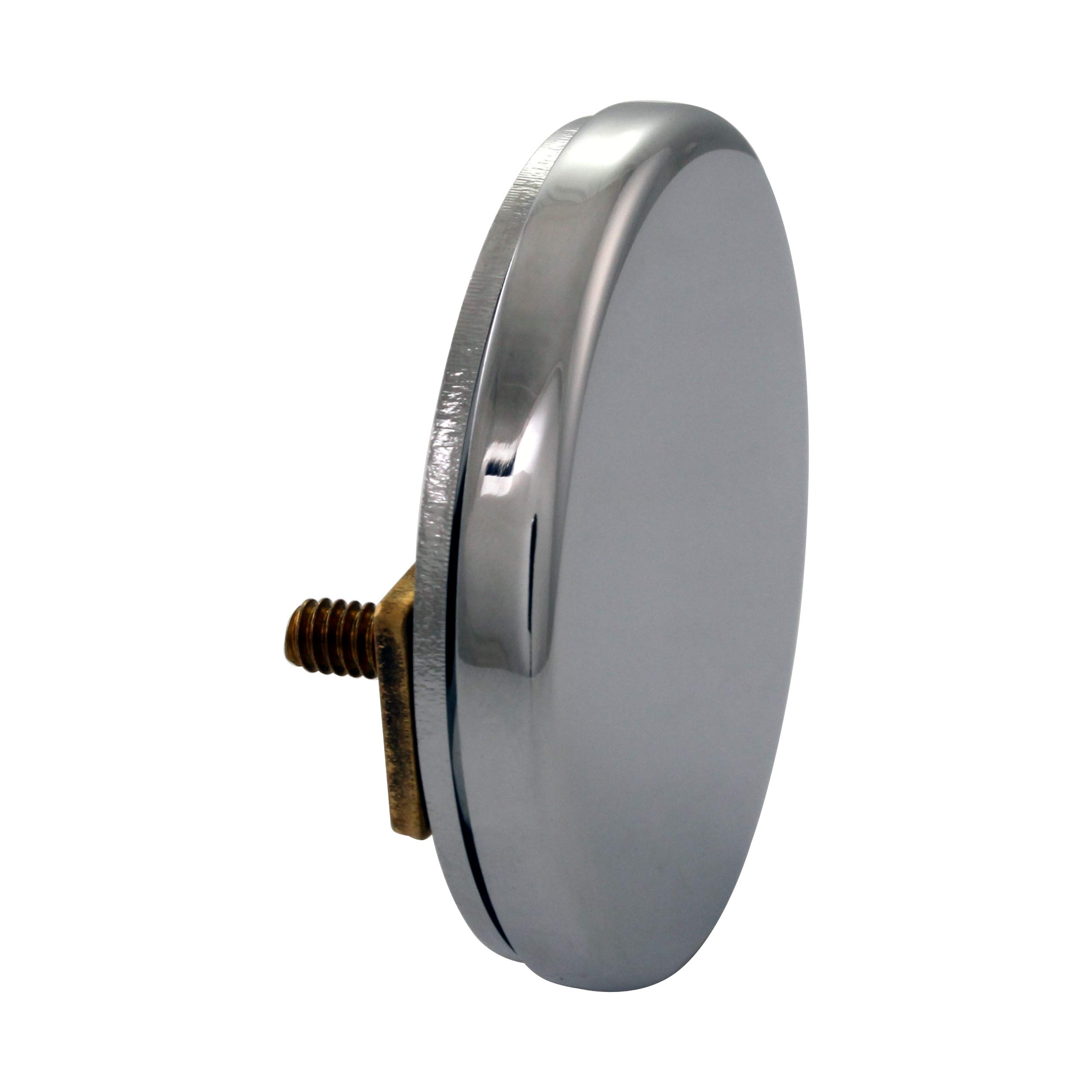 Westbrass 493144H-26 Badewannen-Ablaufgarnitur und Überlaufgarnitur mit Abflussstopfen und Illusionär-Blende, 30,5 cm und 10,2 cm, 1 Stück, poliertes Chrom