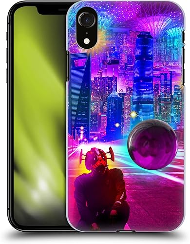 Miniatura 1 de Head Case Designs Officially Licensed Dave Loblaw Synthwave Street Sci-Fi and Surreal Hard Back Case Compatible with Apple iPhone XR