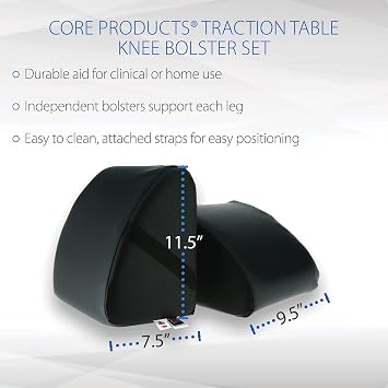 Core Products Traction Table Knee Bolster, Set - Dual Height