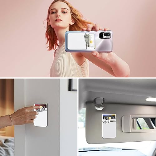 Miniatura 6 de Senose Soporte para tarjetas de teléfono, billetera para teléfono, tarjetero de silicona para la parte posterior del teléfono, soporte para tarjeta