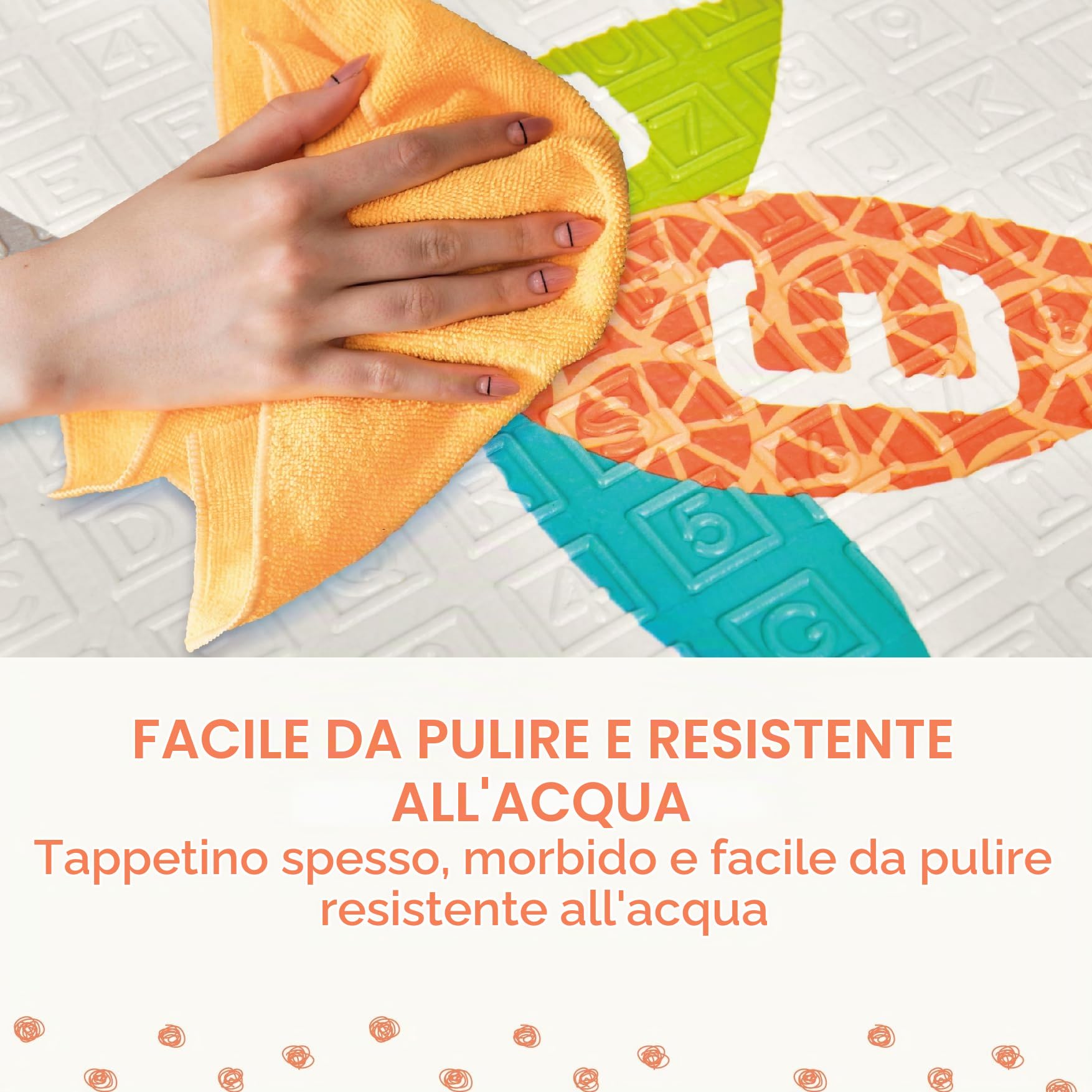 MS BabyWorld - Recinto per bambini XXL + Tappeto gioco per bambini 180 * 200 cm - Tappeto bifacciale, altamente imbottito (spessore 1,5 cm), Box molto grande e alto - pieghevole e con borsa trasporto