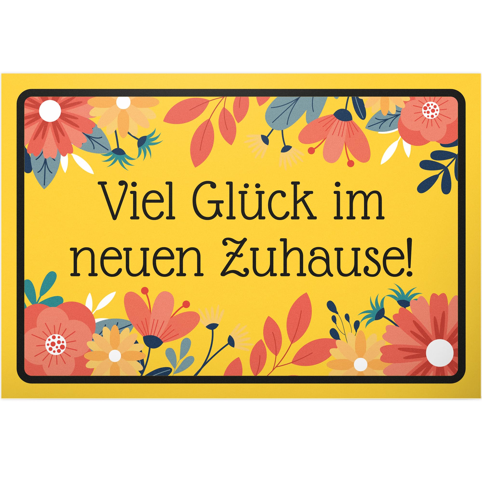 DankeDir! Viel Glück im neuen Zuhause - Schild ´ 30 x 20 cm - Einzug Einweihung Party Geschenkidee Umzug Partydeko Geschenk Deko House Warming Freunde - Türschild Richtfest Einweihungsgeschenk