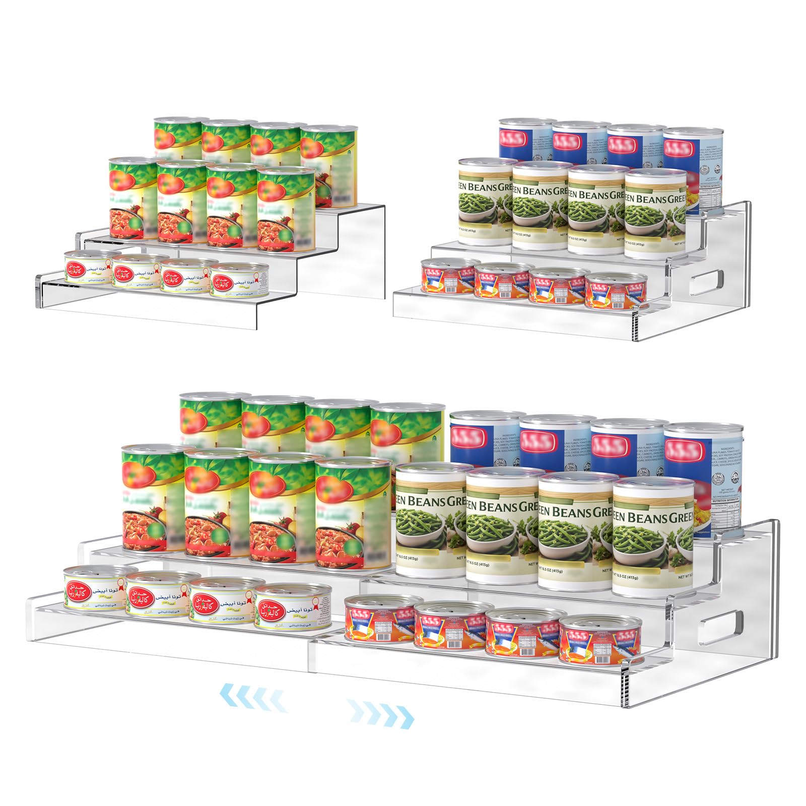 Photo 1 of Yecuip Expandable Can Organizer, 3-Tier Adjustable Storage Holder