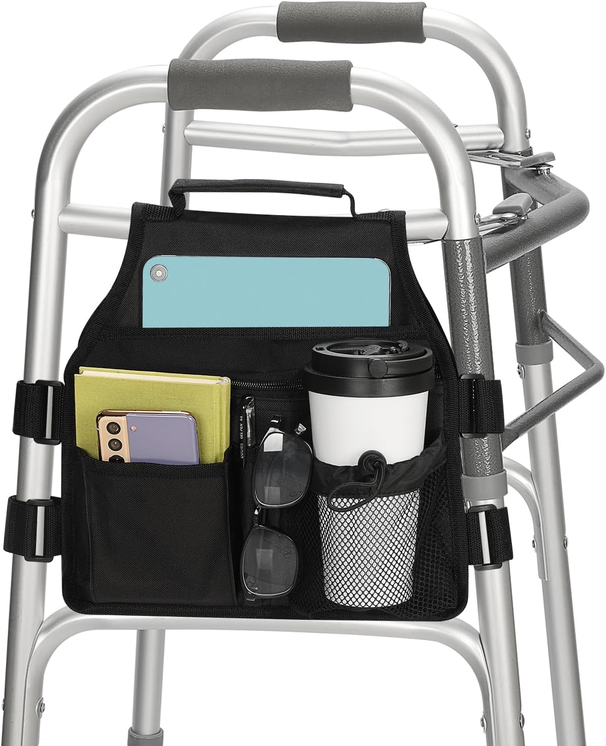 YF Side Walker Bag, Double Sided Folding Walker Side Bags Storage Organizer Pouch