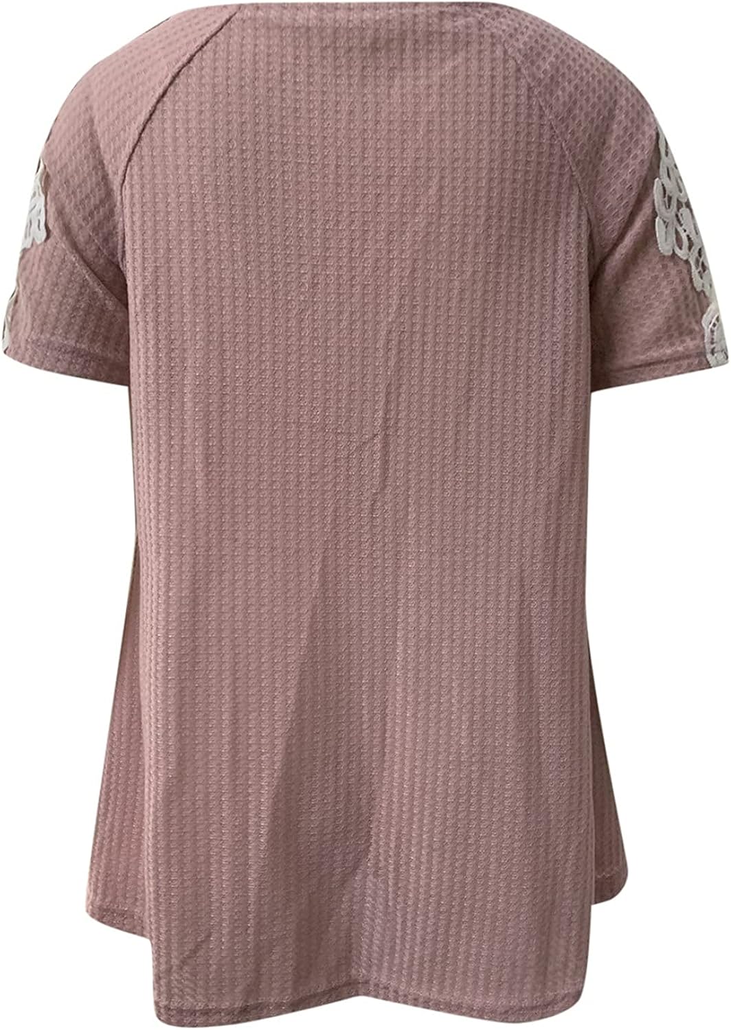 Miniatura 4 de Camisetas de verano para mujer manga corta cuello en V con cremallera y hombros descubiertos A~rosa., A ~ blanco., A ~ vino, B~negro, B~blanco, B ~