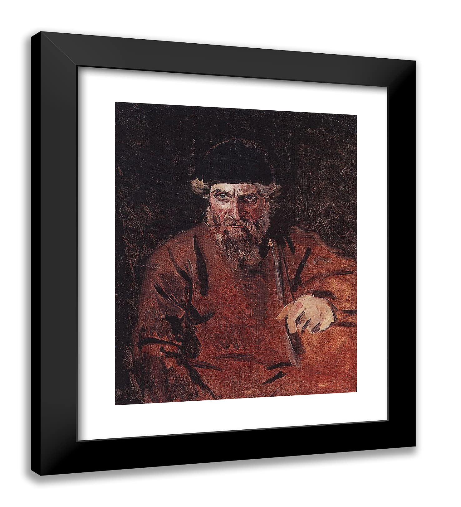 ArtDirect Surikov, Vasily 20x23 Black Modern Framed Art Print Titled: Strelets