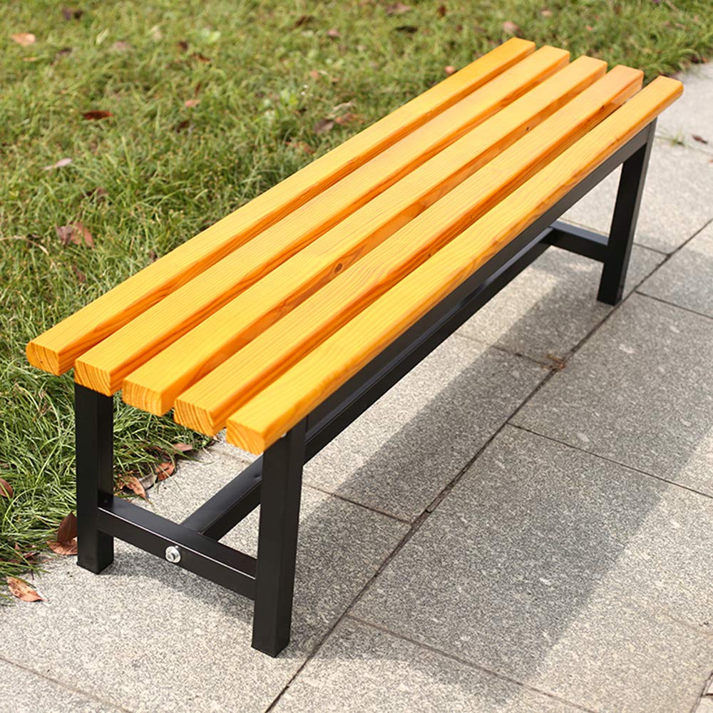 Banco de parque en hierro fundido y madera para 3 personas