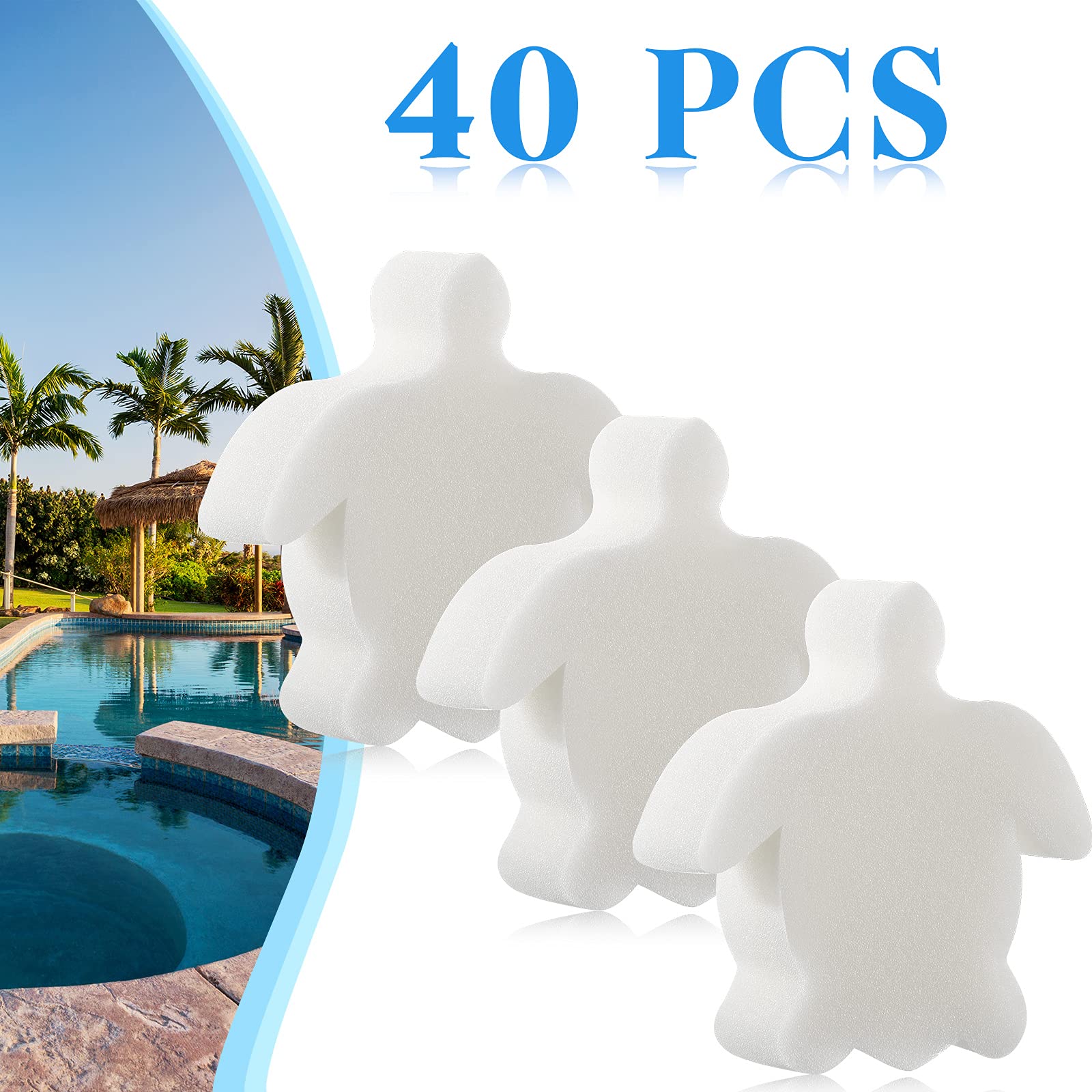 32 Pièces Éponges Absorbantes Crèmeuses Mignonnes – Parfaites Pour Bain à Remous, Spa & Piscine