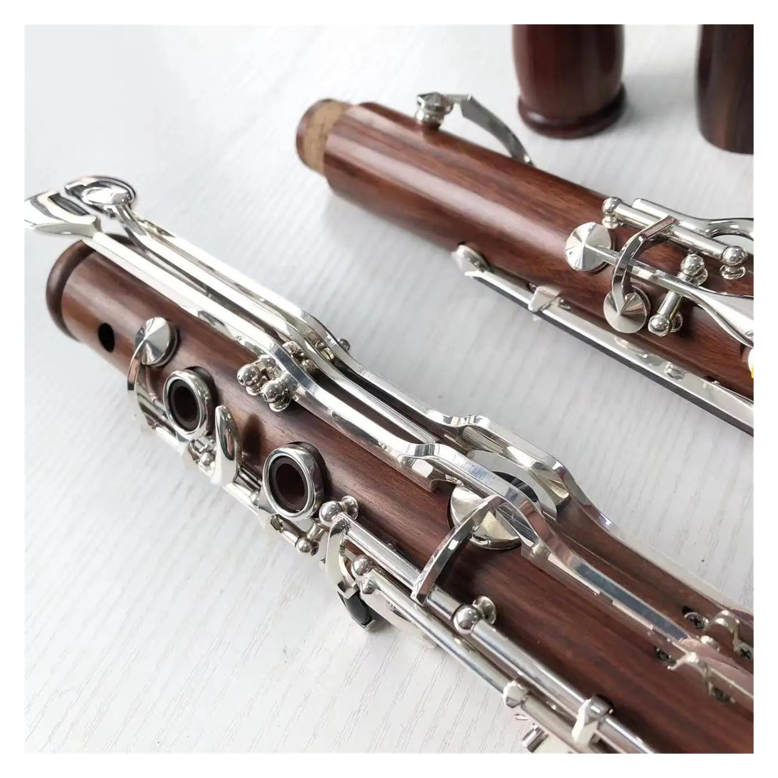 Corpo In Tubo Di Palissandro Chiavi Placcate In Argento Clarinetto Tono G Strumento A Fiato Con Custodia Clarinetto per Principianti