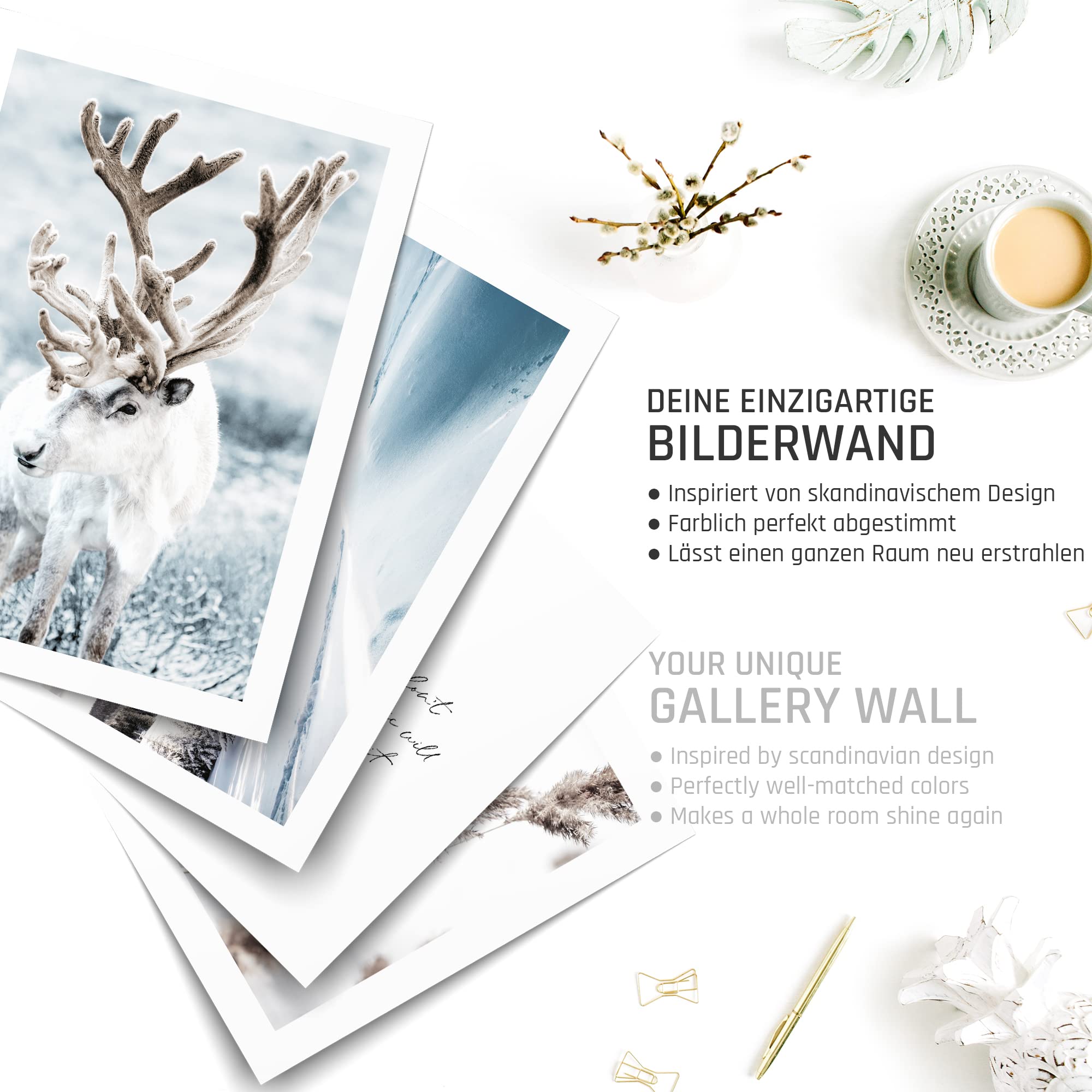 Bären Winter Angel Wandbild - 20x20cm Gerahmte Leinwand