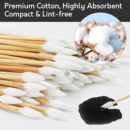 Miniatura 5 de PINGMIC Kit de limpieza de pistola de 1000600 piezas, parches de pistola de algodón de 2 x 2 pulgadas sin pelusa y hisopos de limpieza de pistola de