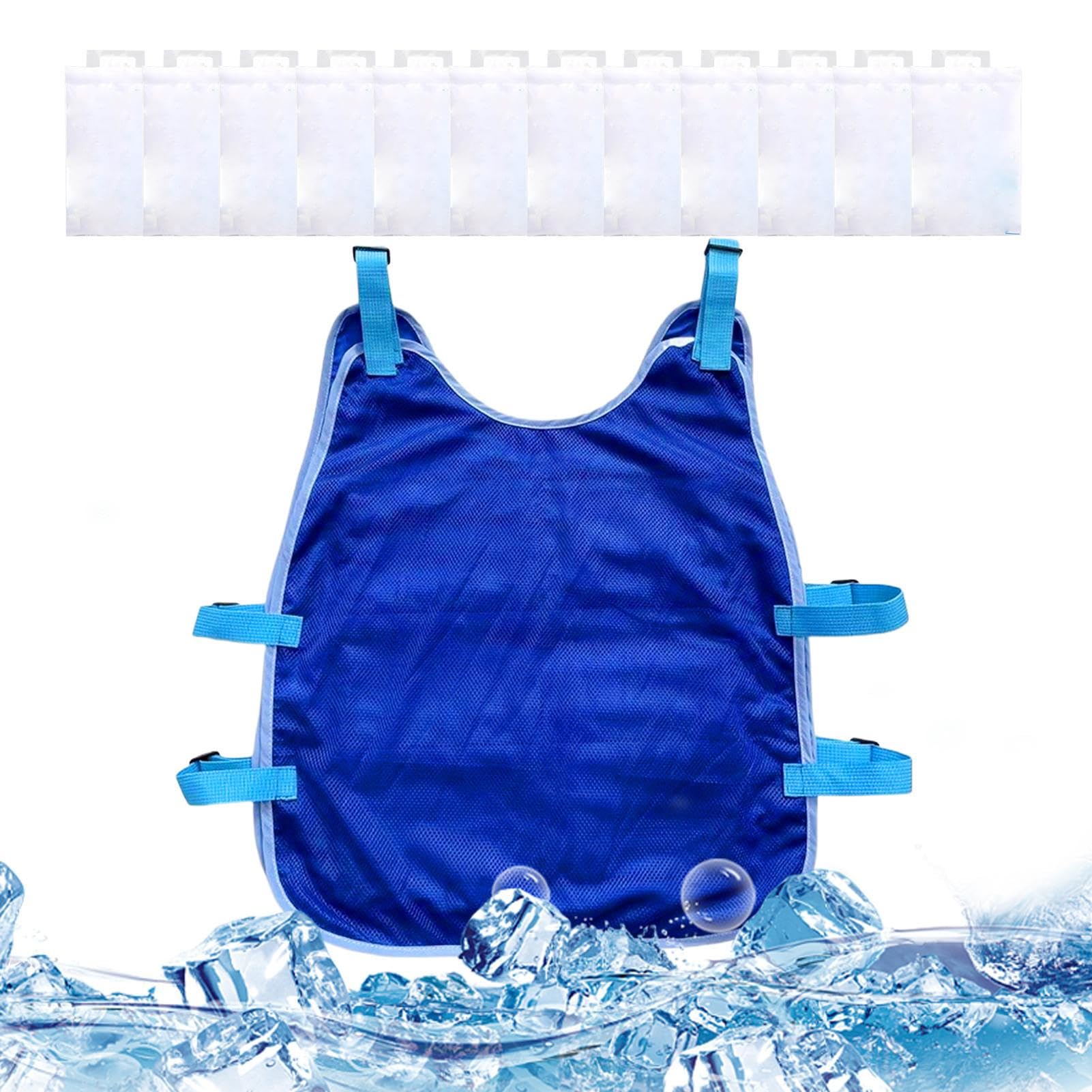 Chaleco refrescante de Verano - Chaqueta de Hielo para el Verano,Ropa de enfriamiento de Hielo Transpirable con protección contra Altas temperaturas para Deportes al Aire Libre
