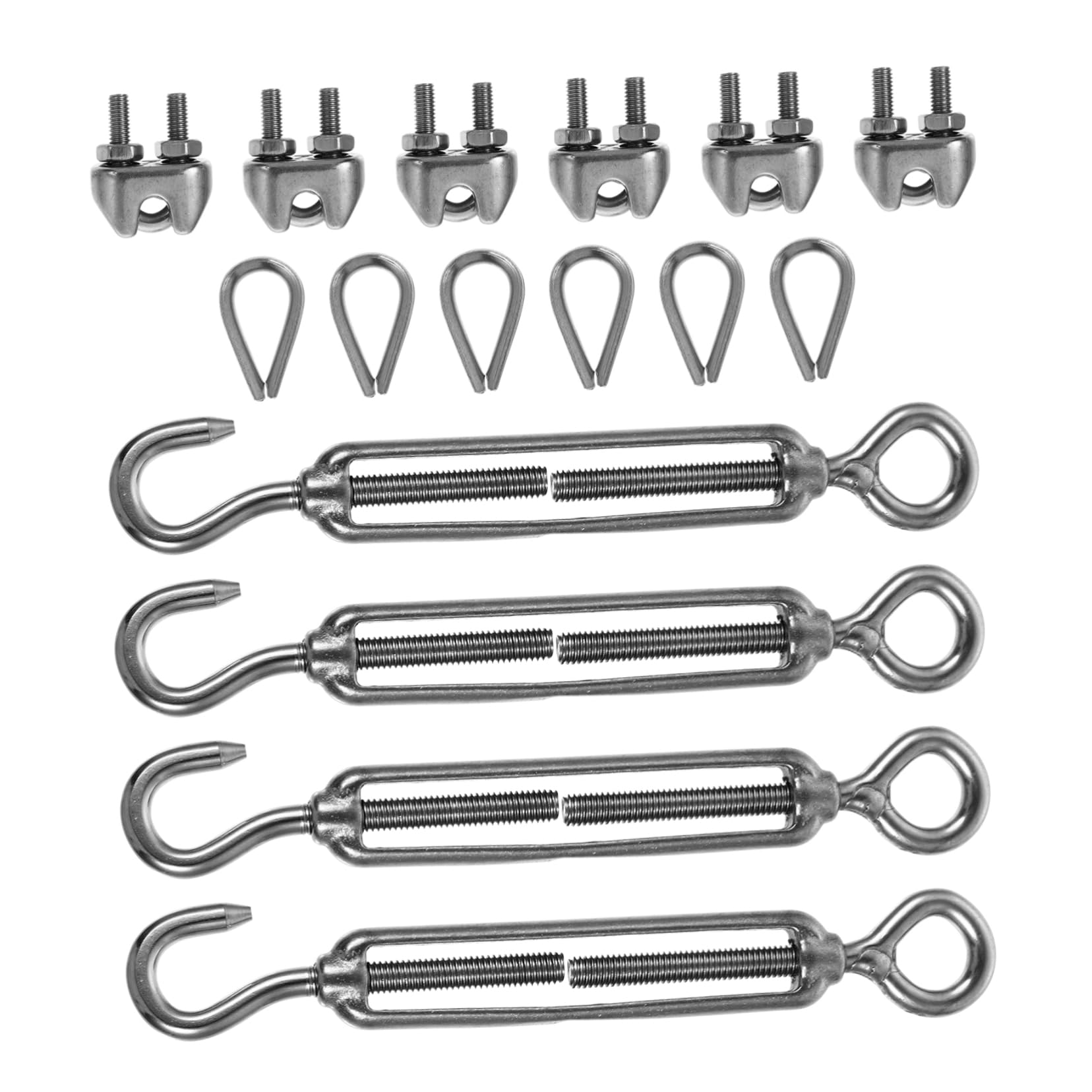 LIFKOME 1Set Stainless Steel Cable Hangers Outdoor Wire Rope Hooks for String Lights Installation Easy to Install and Resistant Accessories