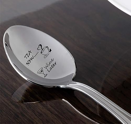 Miniatura 4 de Té ahora, Gin Later, The Friday Morning Spoon. Idea de regalo para amantes del vino. Cuchara grabada personalizada por Boston Creative Company LLC