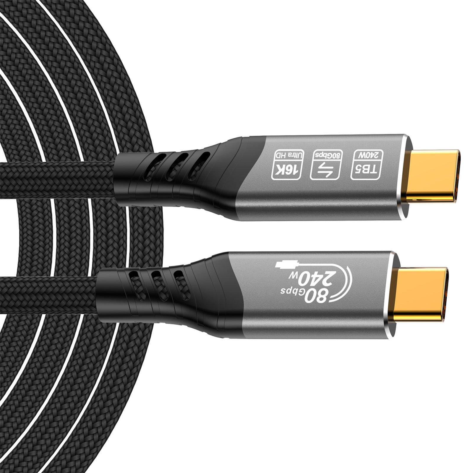 Cavo USB 4 Veloce 5 Che Offre trasferimento Dati a 80 Gbps e Ricarica a 240 WPD per Monitor USB C